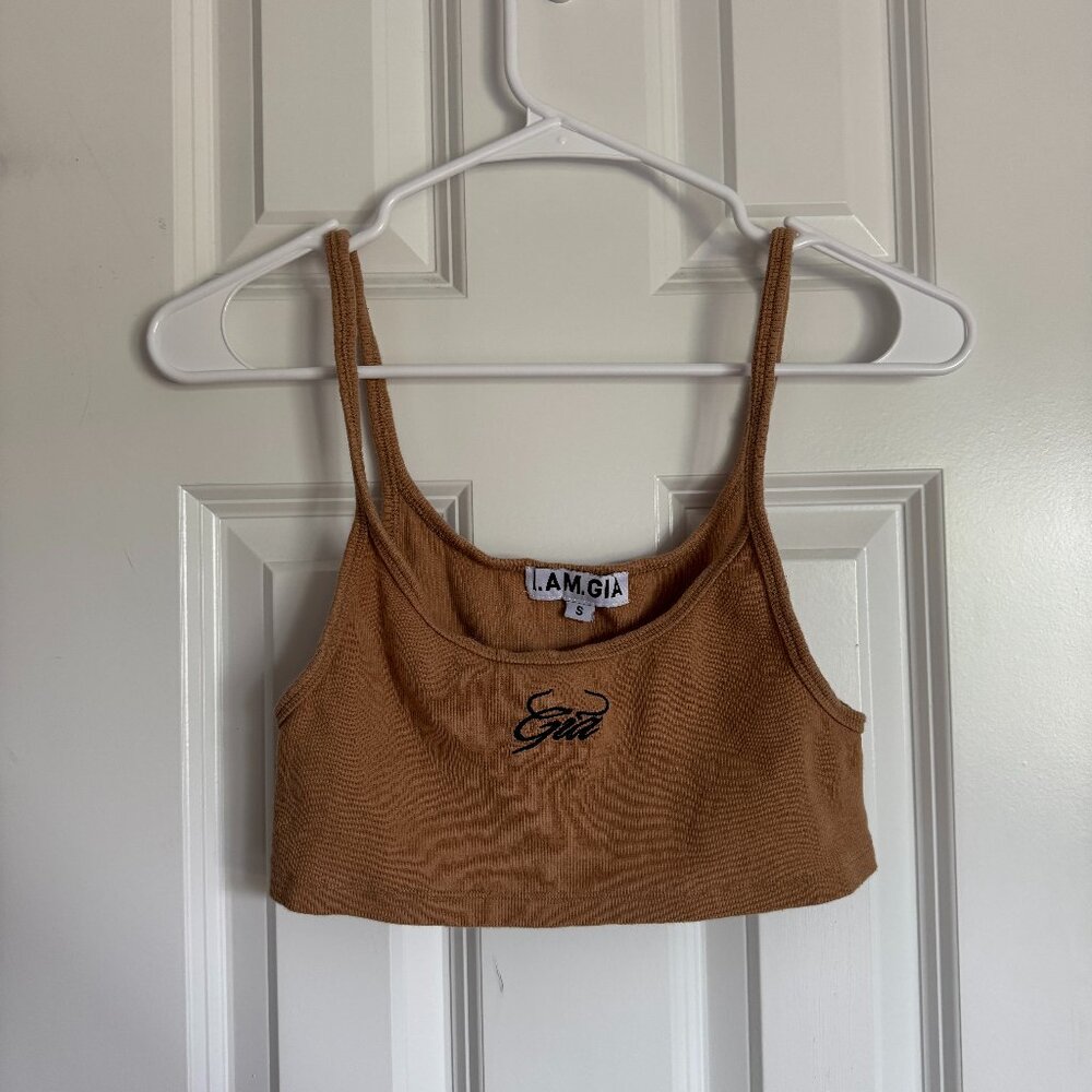 Ribbed cropped tank top